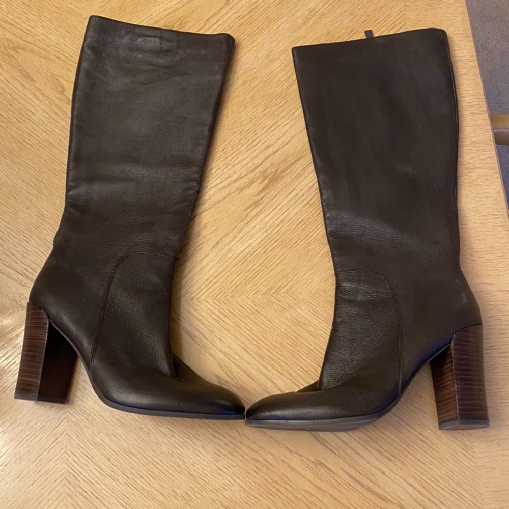 Kenneth Cole brown leather boots worn 1x - Picture 1 of 5
